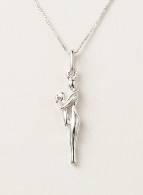 COLLAR ABRAZO ETERNO DE MAMÁ EN PLATA