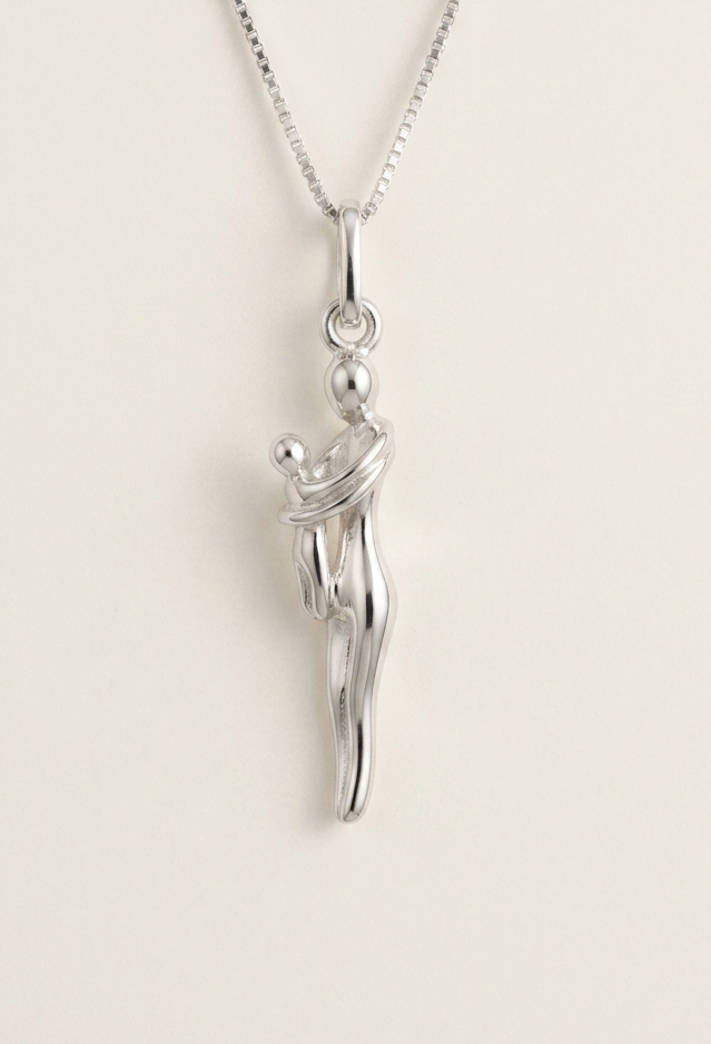 COLLAR ABRAZO ETERNO DE MAMÁ EN PLATA