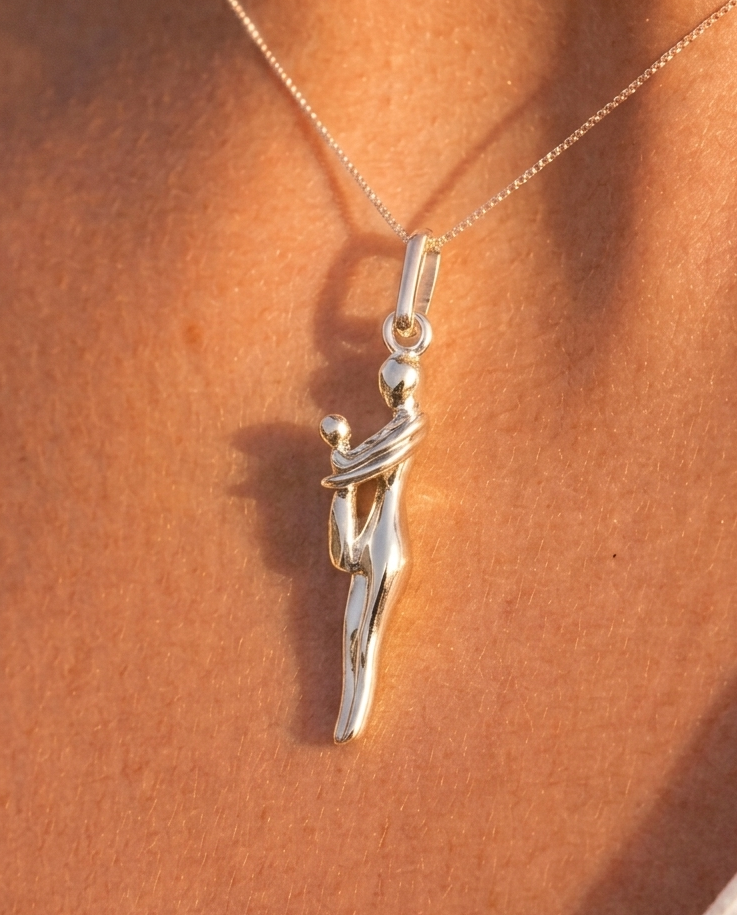 COLLAR ABRAZO ETERNO DE MAMÁ EN PLATA